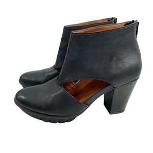 L'Amour Des‎ Pieds Enriqua leather Platform Booties Size 8 black boho